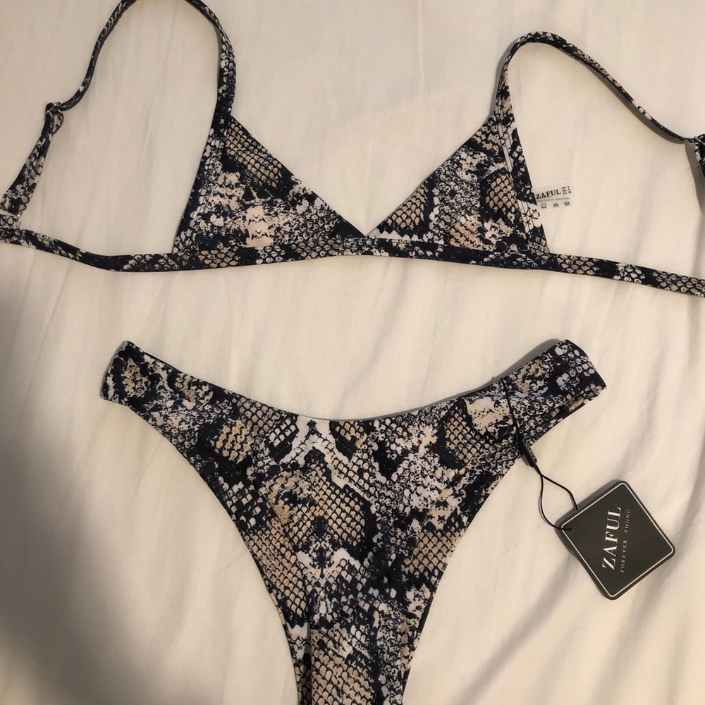 snake skin bikini bathing suit